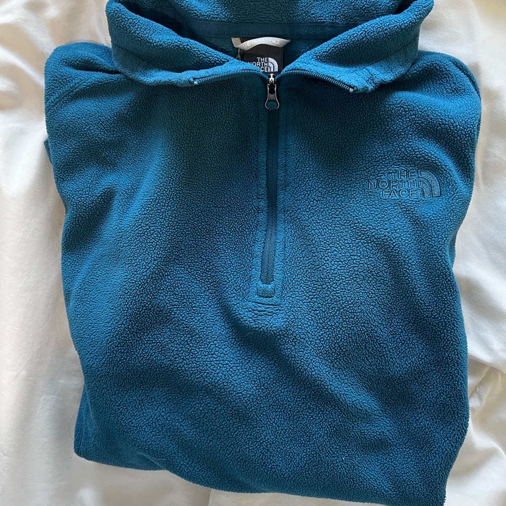 The North Face Blue Quarter Zip Sweater Fleece Comfort